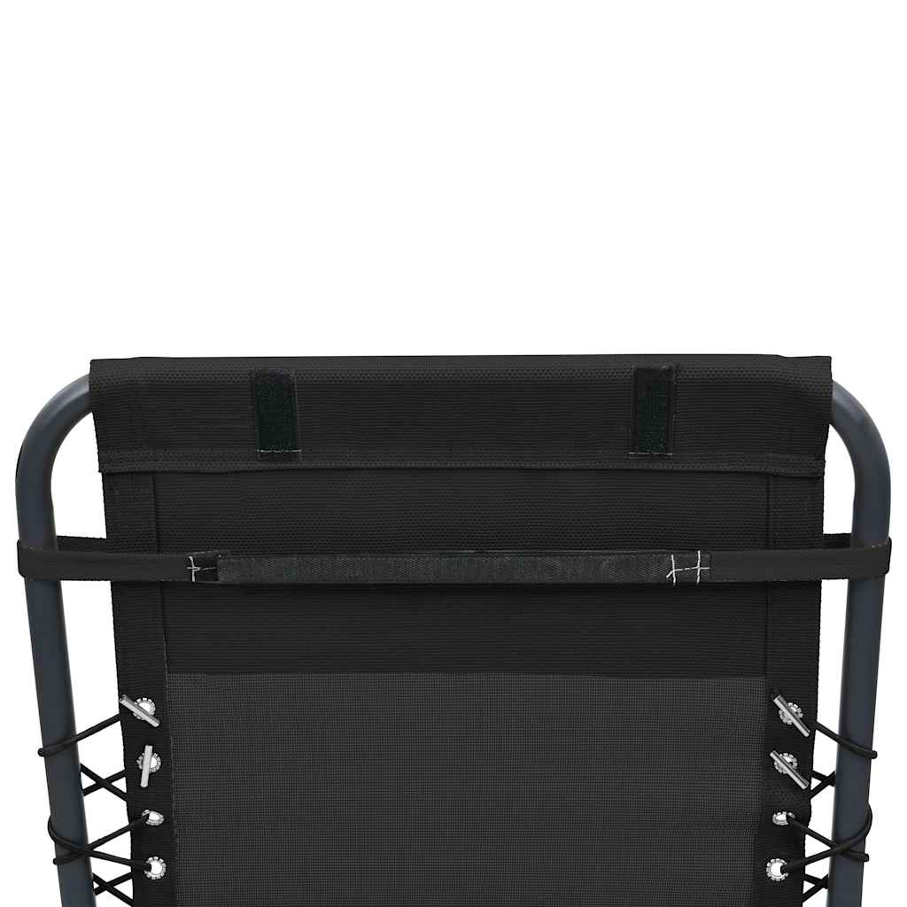 Poggiatesta per Sdraio Nero 40x7,5x15 cm in Textilene | homemem39