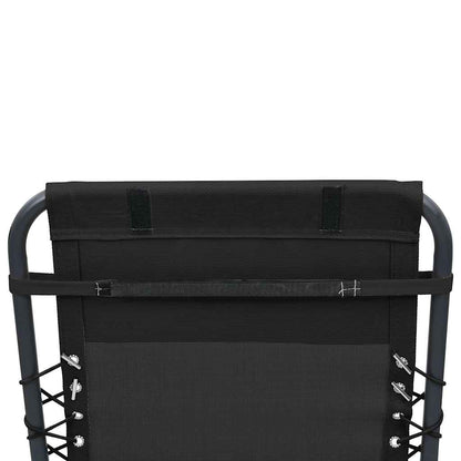 Poggiatesta per Sdraio Nero 40x7,5x15 cm in Textilene | homemem39