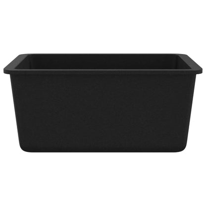 Lavello da cucina in granito a vasca singola nero