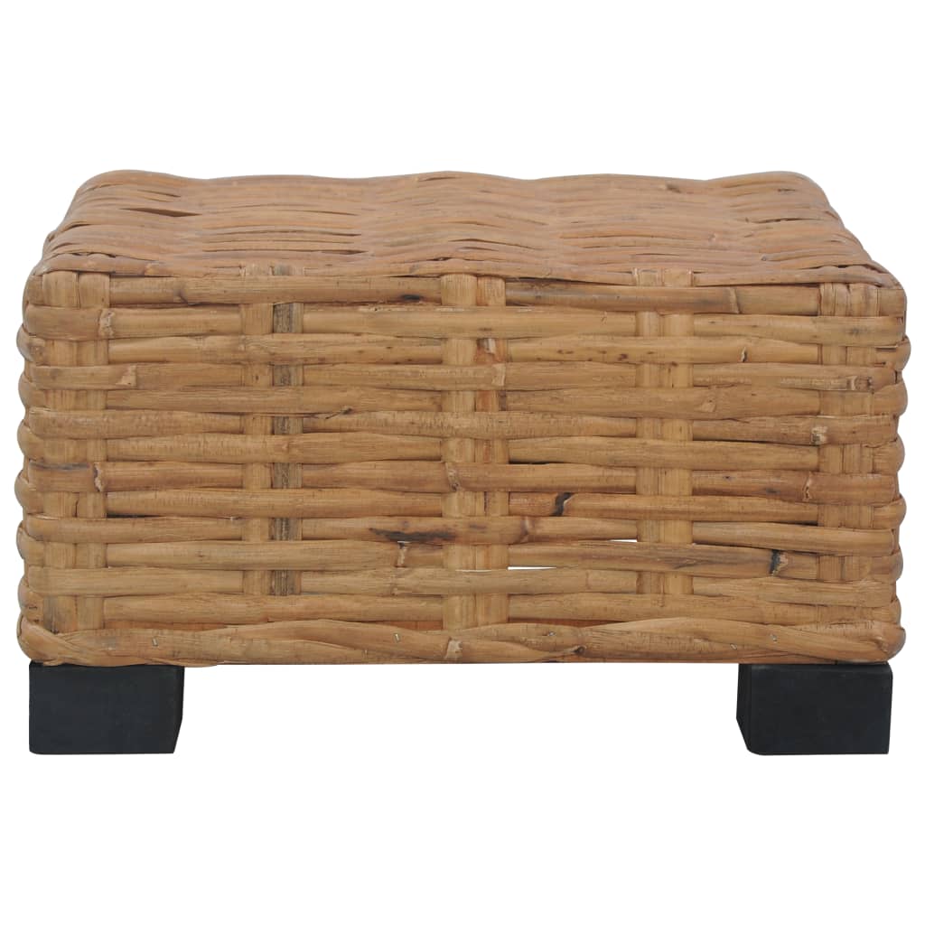 Tavolino da Salotto 47x47x28 cm in Rattan Naturale - homemem39