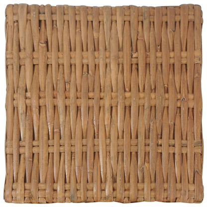 Tavolino da Salotto 47x47x28 cm in Rattan Naturale - homemem39