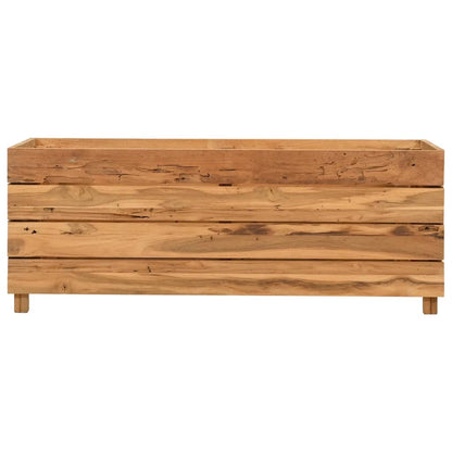 Letto Rialzato 100x40x38 cm Legno di Teak di Recupero e Acciaio - homemem39