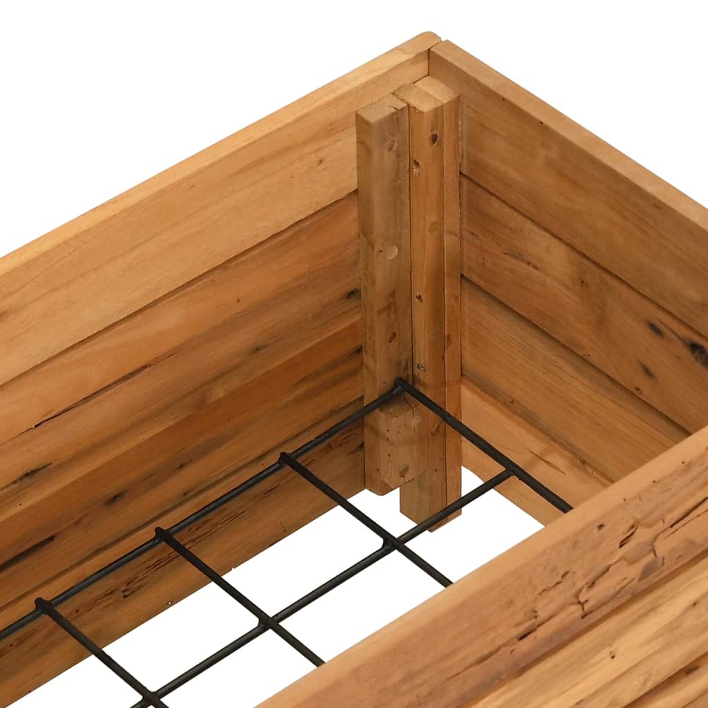 Letto Rialzato 100x40x38 cm Legno di Teak di Recupero e Acciaio - homemem39