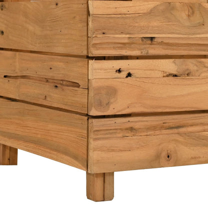 Letto Rialzato 100x40x38 cm Legno di Teak di Recupero e Acciaio - homemem39
