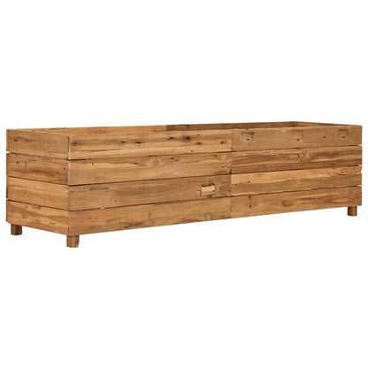 Letto Rialzato 150x40x38 cm Legno di Teak di Recupero e Acciaio - homemem39