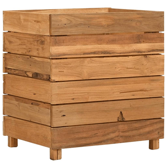 Letto Rialzato 50x40x55 cm Legno di Teak di Recupero e Acciaio - homemem39