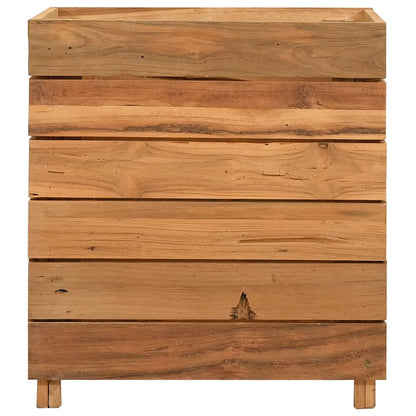 Letto Rialzato 50x40x55 cm Legno di Teak di Recupero e Acciaio - homemem39