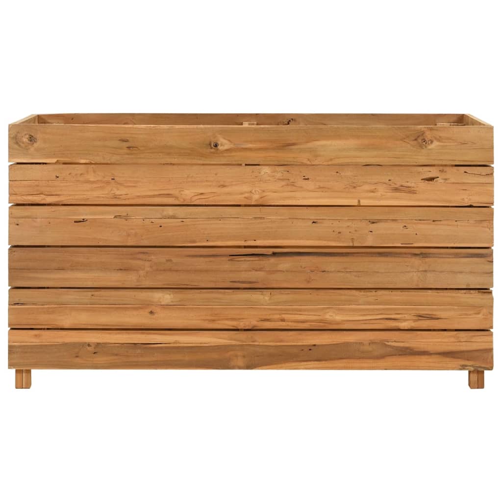 Letto Rialzato 100x40x55 cm Legno di Teak di Recupero e Acciaio - homemem39