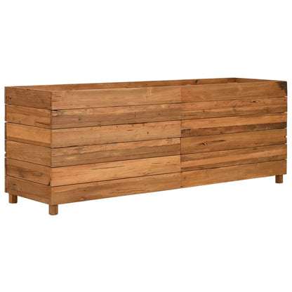 Letto Rialzato 150x40x55 cm Legno di Teak di Recupero e Acciaio - homemem39