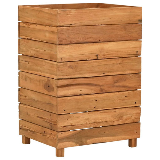 Letto Rialzato 50x40x72 cm Legno di Teak di Recupero e Acciaio - homemem39