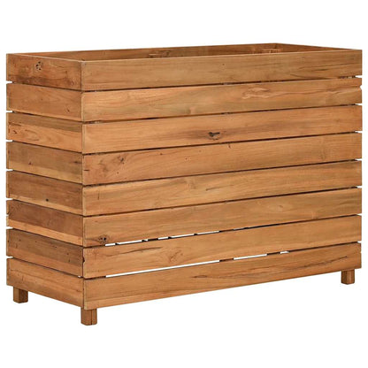 Letto Rialzato 100x40x72 cm Legno di Teak di Recupero e Acciaio - homemem39