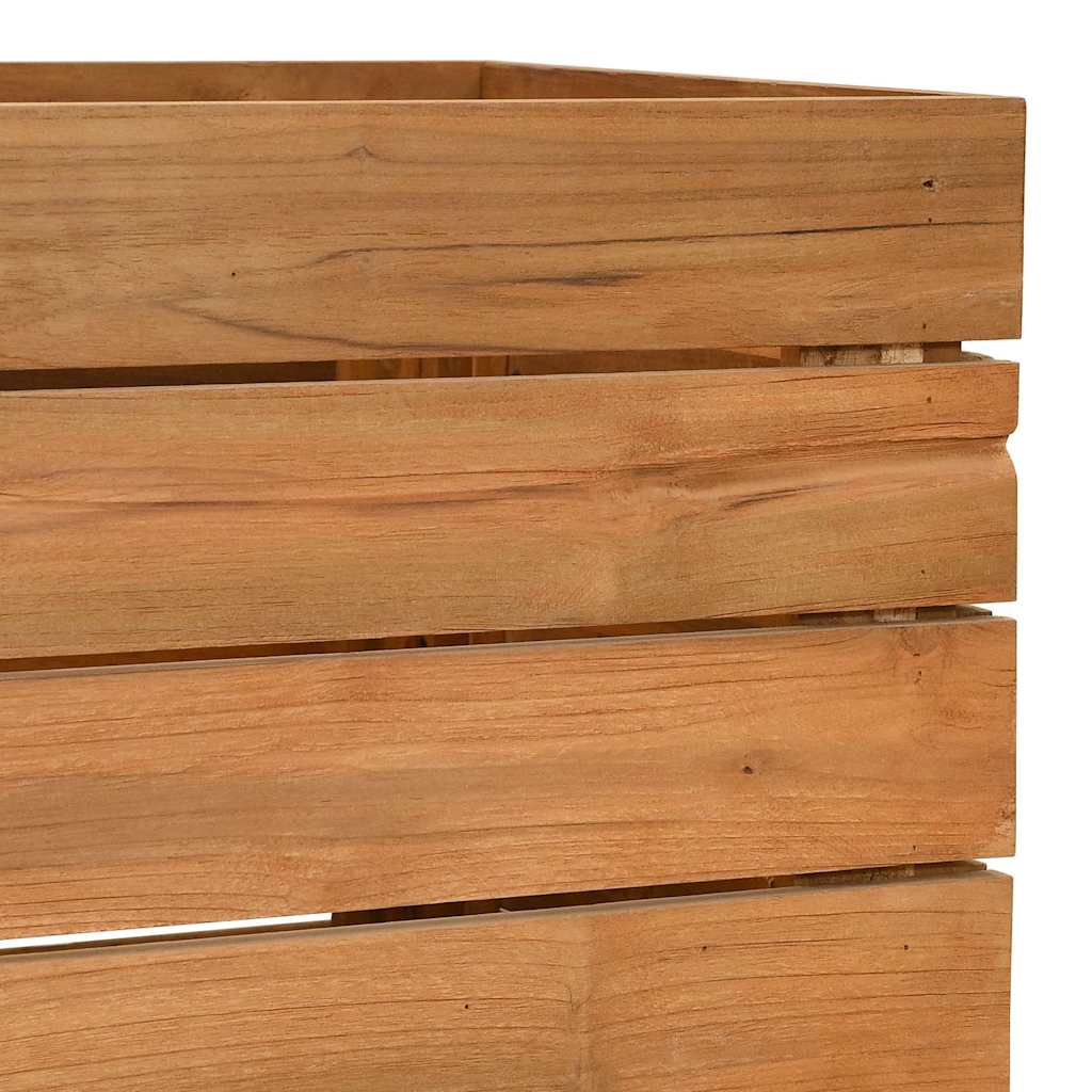 Letto Rialzato 100x40x72 cm Legno di Teak di Recupero e Acciaio - homemem39