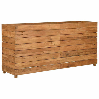 Letto Rialzato 150x40x72 cm Legno di Teak di Recupero e Acciaio - homemem39