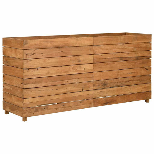 Letto Rialzato 150x40x72 cm Legno di Teak di Recupero e Acciaio - homemem39