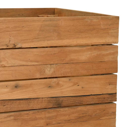 Letto Rialzato 150x40x72 cm Legno di Teak di Recupero e Acciaio - homemem39
