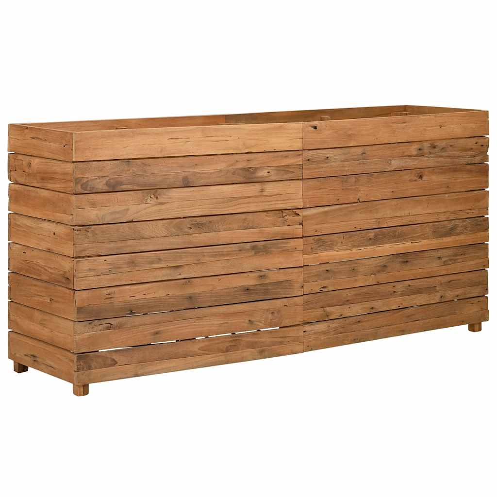 Letto Rialzato 150x40x72 cm Legno di Teak di Recupero e Acciaio - homemem39