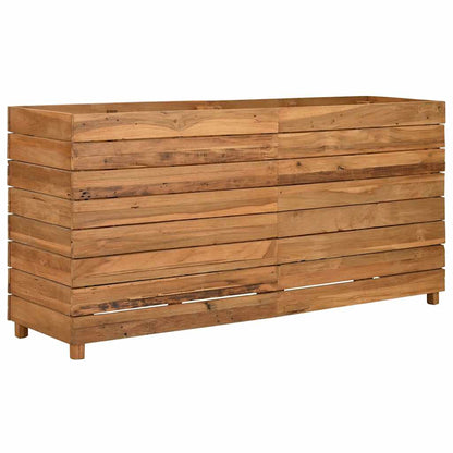 Letto Rialzato 150x40x72 cm Legno di Teak di Recupero e Acciaio - homemem39