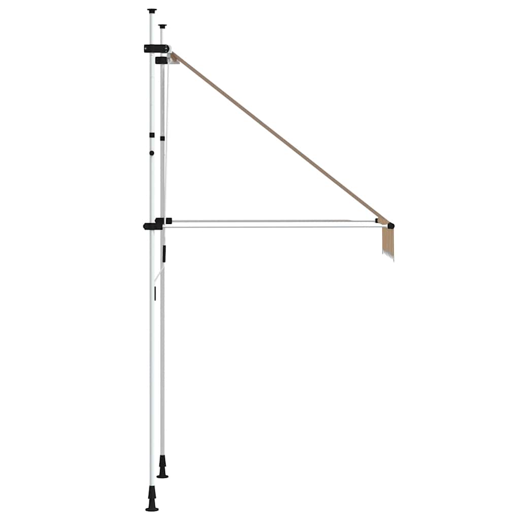 Tenda da Sole Retrattile Manuale 100 cm Strisce Arancio Bianche | homemem39