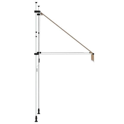 Tenda da Sole Retrattile Manuale 100 cm Strisce Arancio Bianche | homemem39