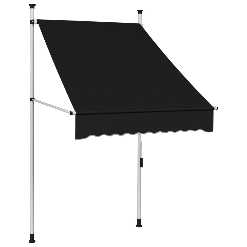 Tenda da Sole Retrattile Manuale 100 cm Antracite - homemem39