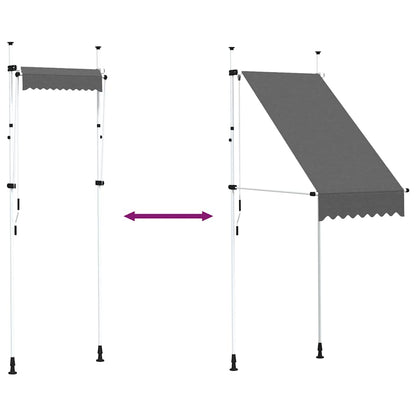 Tenda da Sole Retrattile Manuale 100 cm Antracite | homemem39