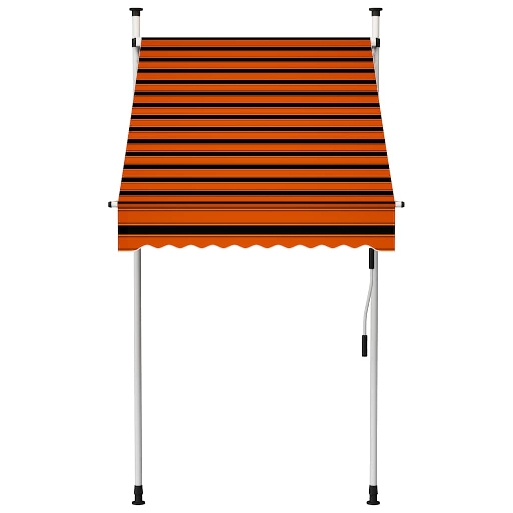 Tenda da Sole Retrattile Manuale 100 cm Arancione e Marrone
