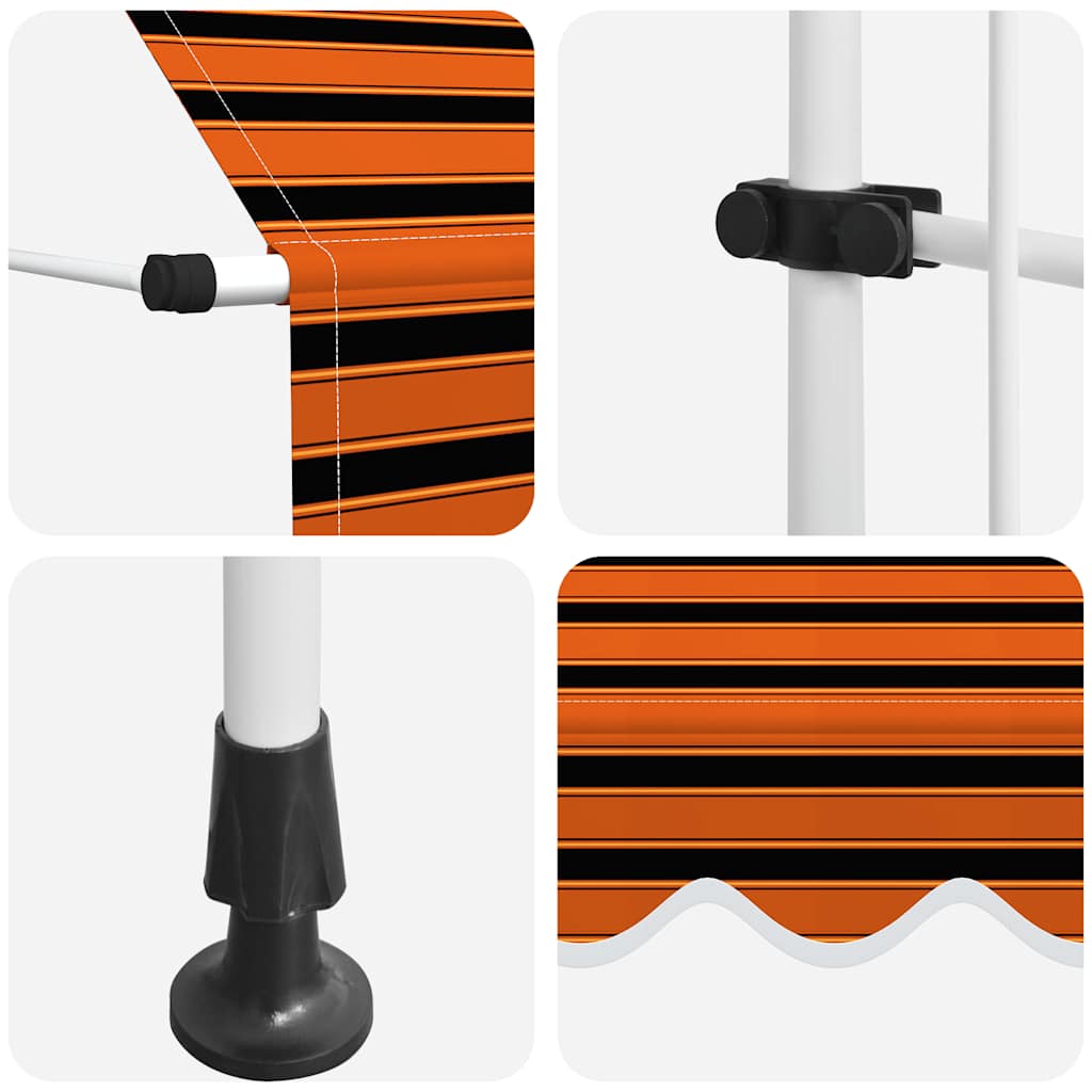 Tenda da Sole Retrattile Manuale 350 cm Arancione e Marrone | homemem39