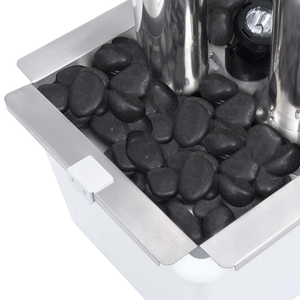 Fontana da Giardino Argento 48x34x123 cm in Acciaio Inox