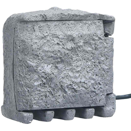 Presa da Esterno 4 Spine Resistente all'Acqua Poliresina Grigia - homemem39