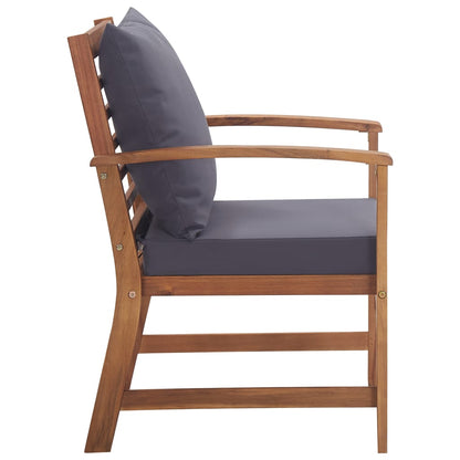 Set Divani da Giardino 4 pz con Cuscini in Massello di Acacia | homemem39