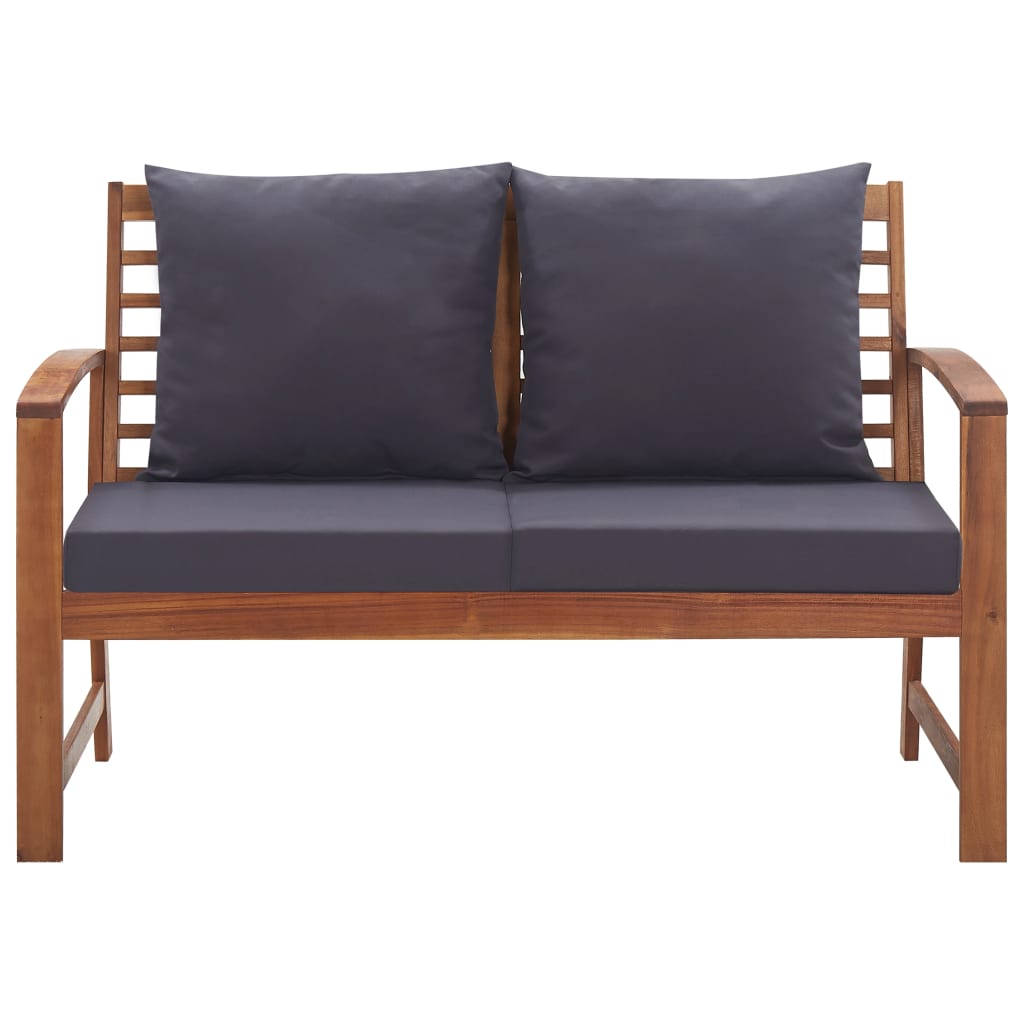 Set Divani da Giardino 4 pz con Cuscini in Massello di Acacia | homemem39