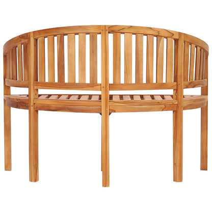 Banana-Shaped Bench 120 cm in Solid Teak Wood