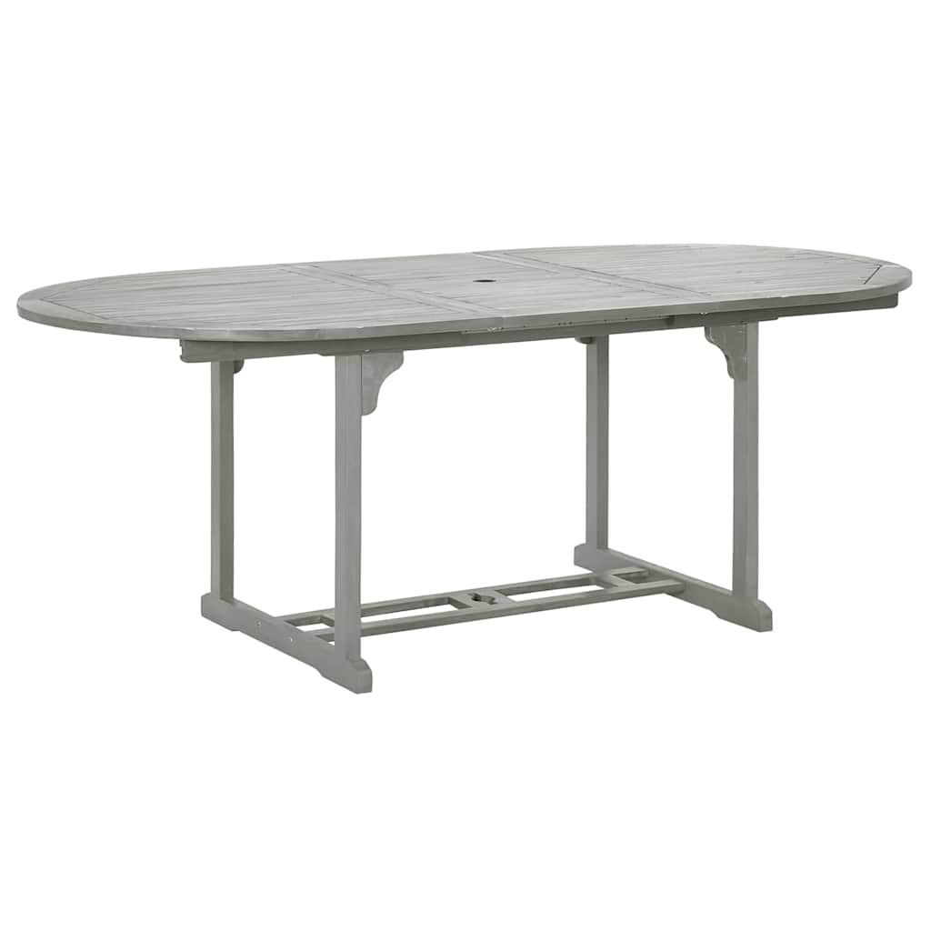 Tavolo da Giardino Grigio 200x100x75 cm in Legno di Acacia | homemem39