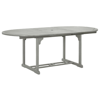 Gray Garden Table 200x100x75 cm in Acacia Wood