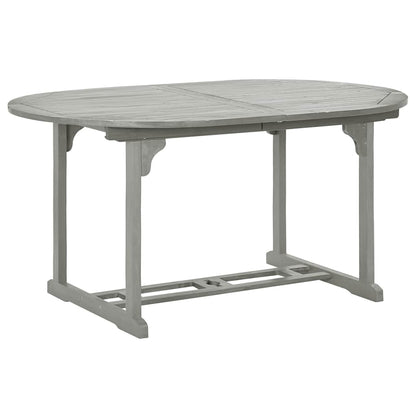 Tavolo da Giardino Grigio 200x100x75 cm in Legno di Acacia | homemem39