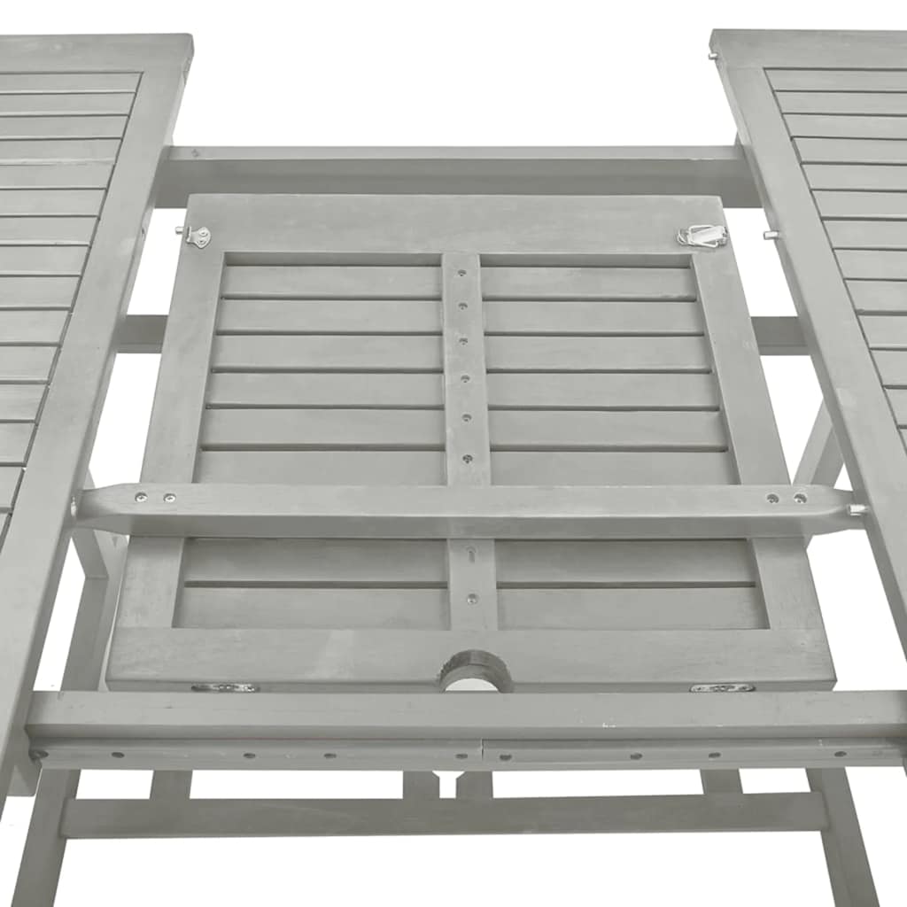 Tavolo da Giardino Grigio 200x100x75 cm in Legno di Acacia | homemem39
