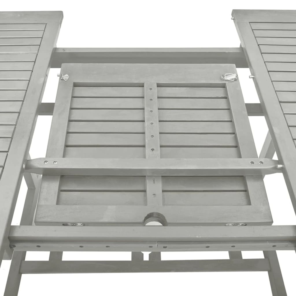 Gray Garden Table 200x100x75 cm in Acacia Wood