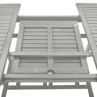Gray Garden Table 200x100x75 cm in Acacia Wood