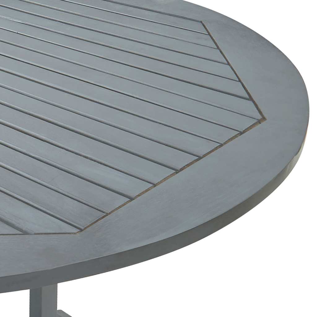 Set da Pranzo da Giardino 7 pz Legno Massello di Acacia Grigio