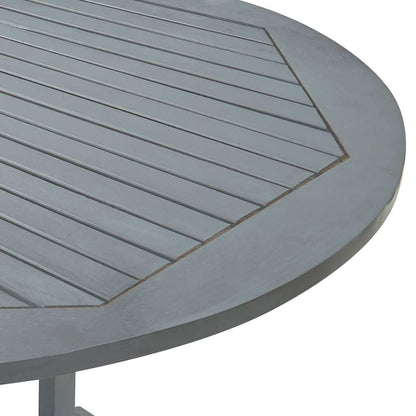 Set da Pranzo da Giardino 7 pz Legno Massello di Acacia Grigio