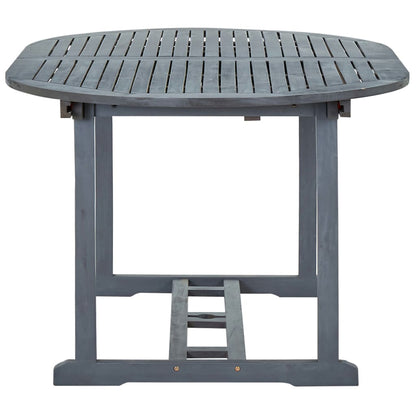 Set da Pranzo da Giardino 7 pz Legno Massello di Acacia Grigio | homemem39