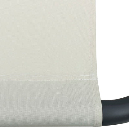 Lettino da Esterno con Baldacchino e Cuscino Bianco Crema - homemem39