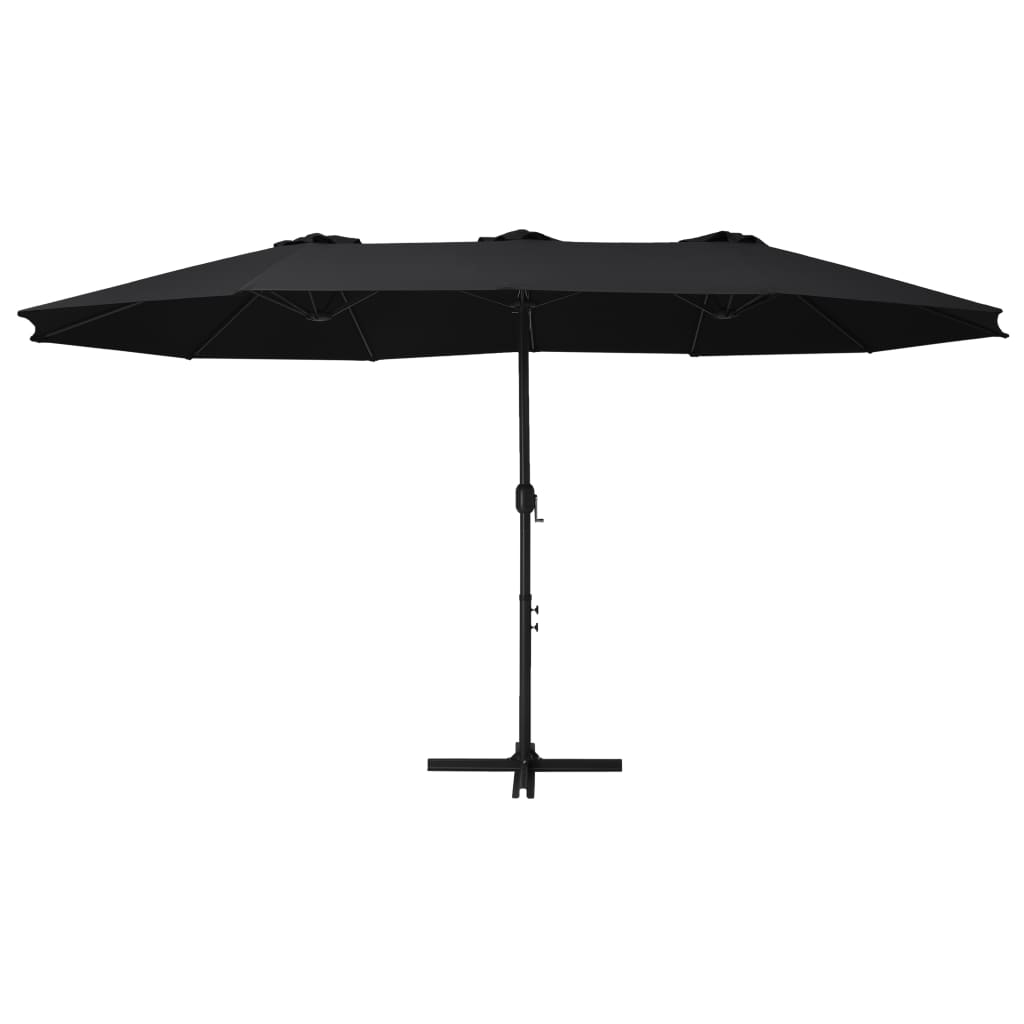 Ombrellone da Esterni Palo in Alluminio 460x270cm Nero | homemem39