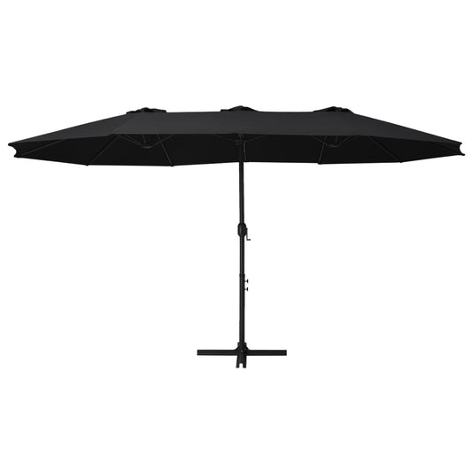 Ombrellone da Esterni Palo in Alluminio 460x270cm Nero | homemem39