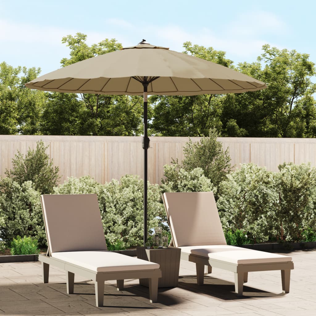 Ombrellone da Esterni con Palo in Alluminio 270 cm Grigio Talpa | homemem39