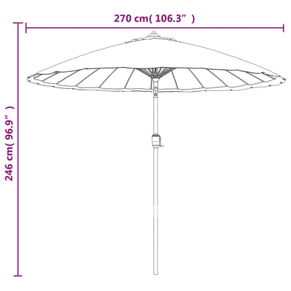 Ombrellone da Esterni Palo in Alluminio 270 cm Terracotta | homemem39