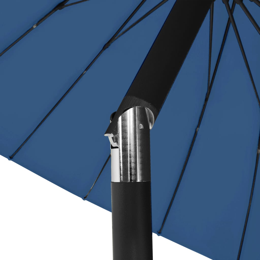 Ombrellone da Giardino con Palo in Alluminio 270 cm Azzurro | homemem39