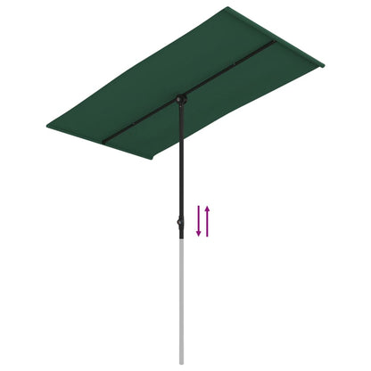 Ombrellone da Esterni con Palo in Alluminio 180x110cm Verde | homemem39