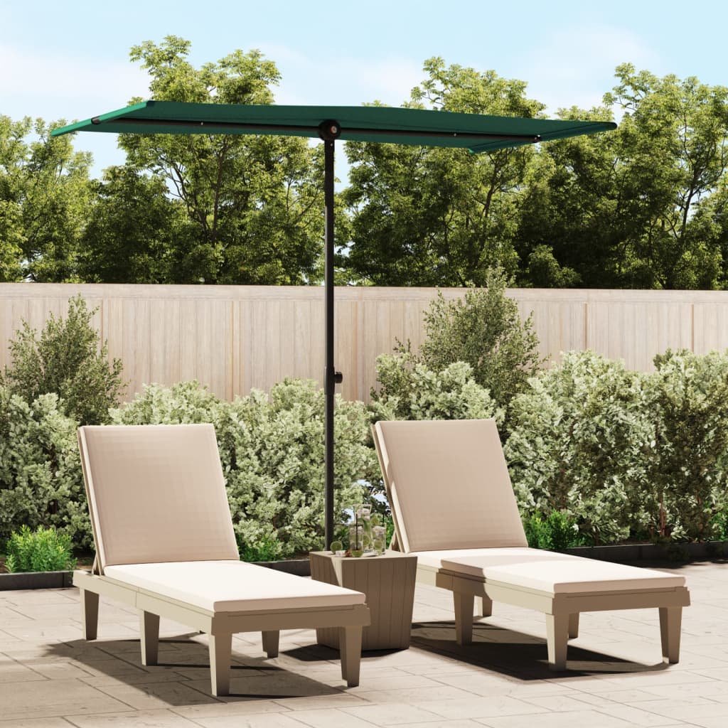 Ombrellone da Esterni con Palo in Alluminio 180x110cm Verde | homemem39