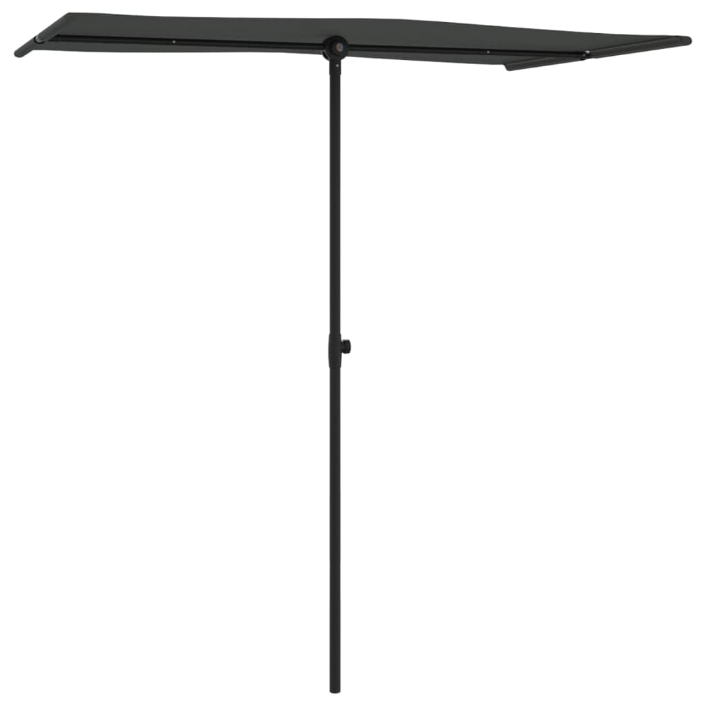 Ombrellone da Giardino Palo in Alluminio 180x110cm Antracite | homemem39